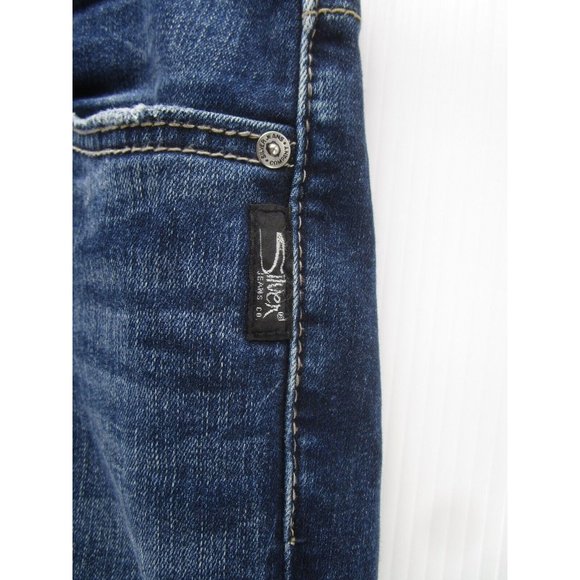 Silver Jeans 28 Boyfriend Western Glove Work Denim Pants Logo 31X31 - Picture 3 of 11